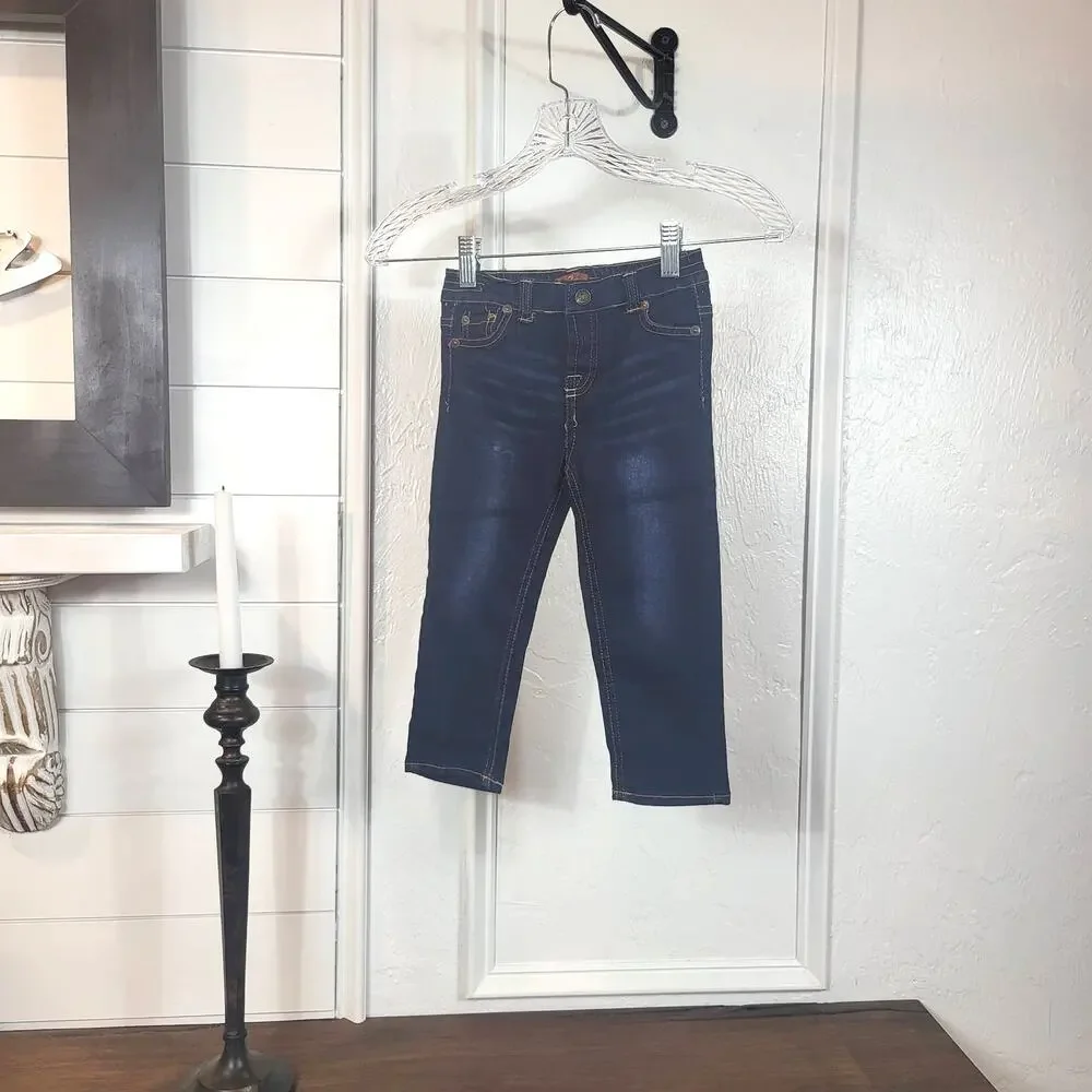 7 for all mankind  size Toddler 12 month dark denim jeans snap pockets # 144‎